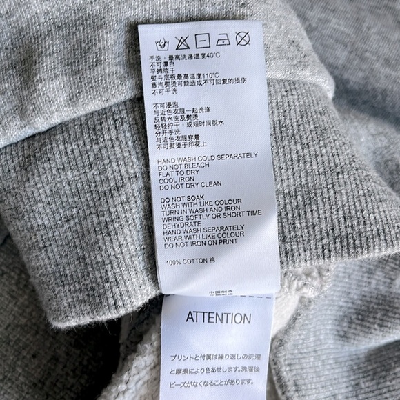 Tout A' Coup 100% Cotton Crew Neck Long Sleeve Light Fleece Lined Sweatshirt M - Picture 5 of 6